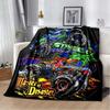 3D Monster Jam Monster Truck Cartoon Flanell Weiche Kuscheldecke Jungen Schlafzimmer Sofa Bett Warme Überwurfdecke Picknick
