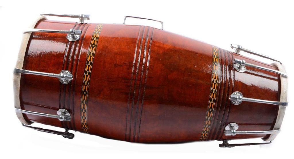 Traditional High-Quality Bina Dholak No. 36B NB – Professional Musical Instrument with Carry Bag