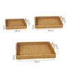 Handwoven Wicker Serving Tray Woven Handheld Plastic Rattan Storage Tray  Kitchen Storage