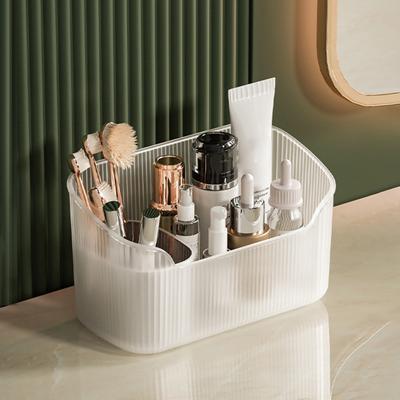 Lightweight Cosmetics Organizer Round Corner Sturdy Desktop Makeup Lotion Lipsticks Container Holder