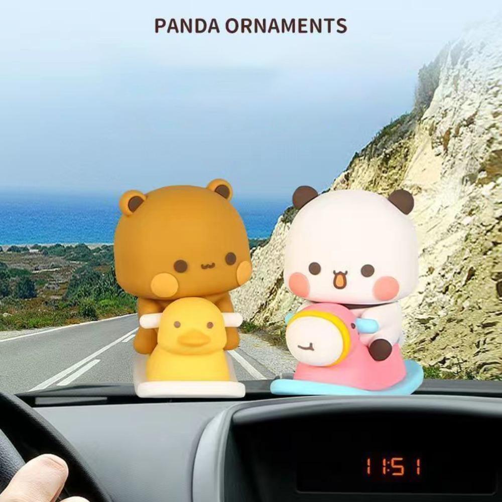 Cute Panda Bear Doll Cartoon Toy Doll Ornament Panda Bear Figure Model  Home Decor