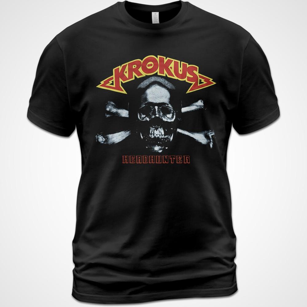 Cotton T-shirt Tops Tee Krokus Headhunter Album Tee Chris Von Rohr Fernando Von Arb