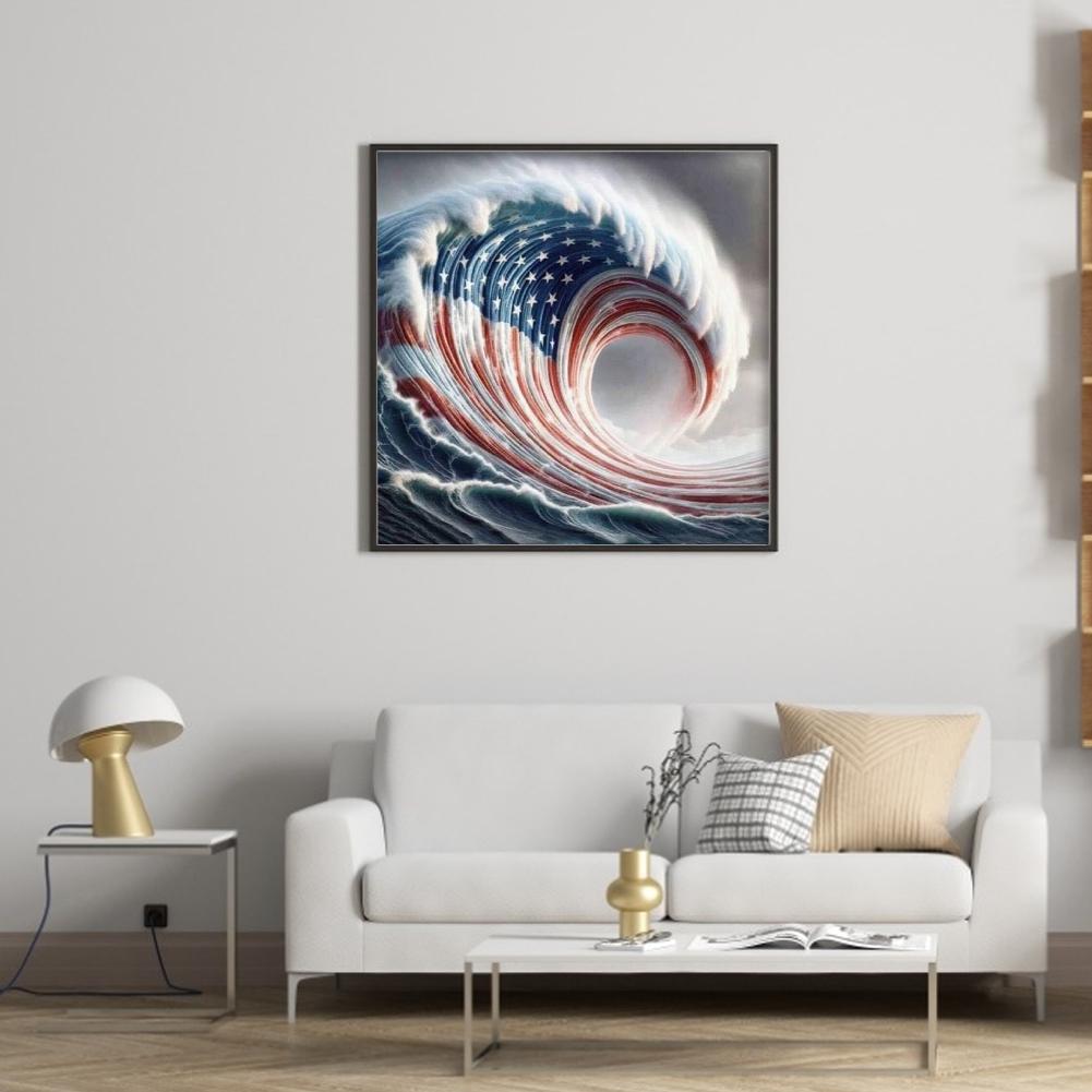 Independence Day Printed Cross Stitch Kit 11CT Embroidery Craft Set Home Decor