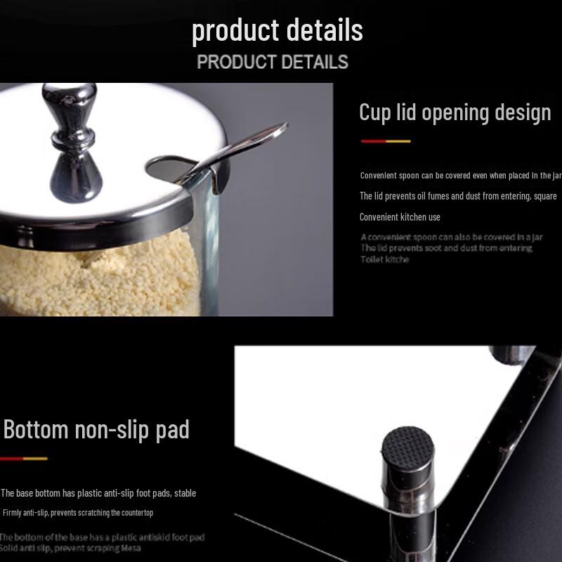 Yingbai 10-Piece Glass Seasoning Jar and Oil Bottle Set