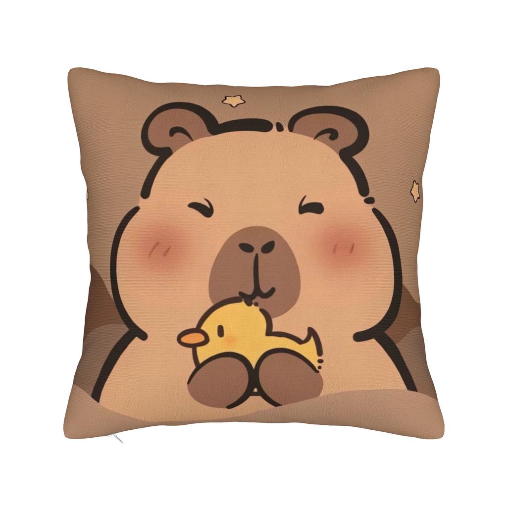 Pillow Case Capybara Soft Pillow Cover For Sofa Couch Bed Living Room Funny Pillowcases