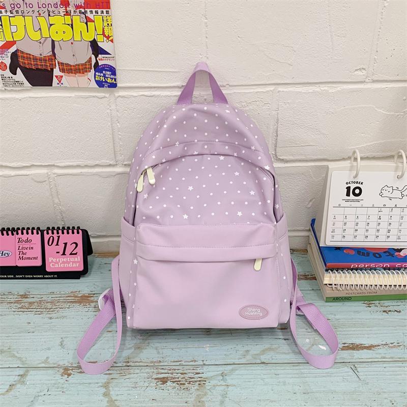 Point Print Schoolbag Women's Lightweight Backpack