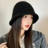 Autumn and Winter New Plush Bucket Hat Women Cold Warm Simple Basin Hat