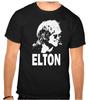 Elton John Music Logo Black 100% Cotton T-shirt Mens Tees Top -1258-