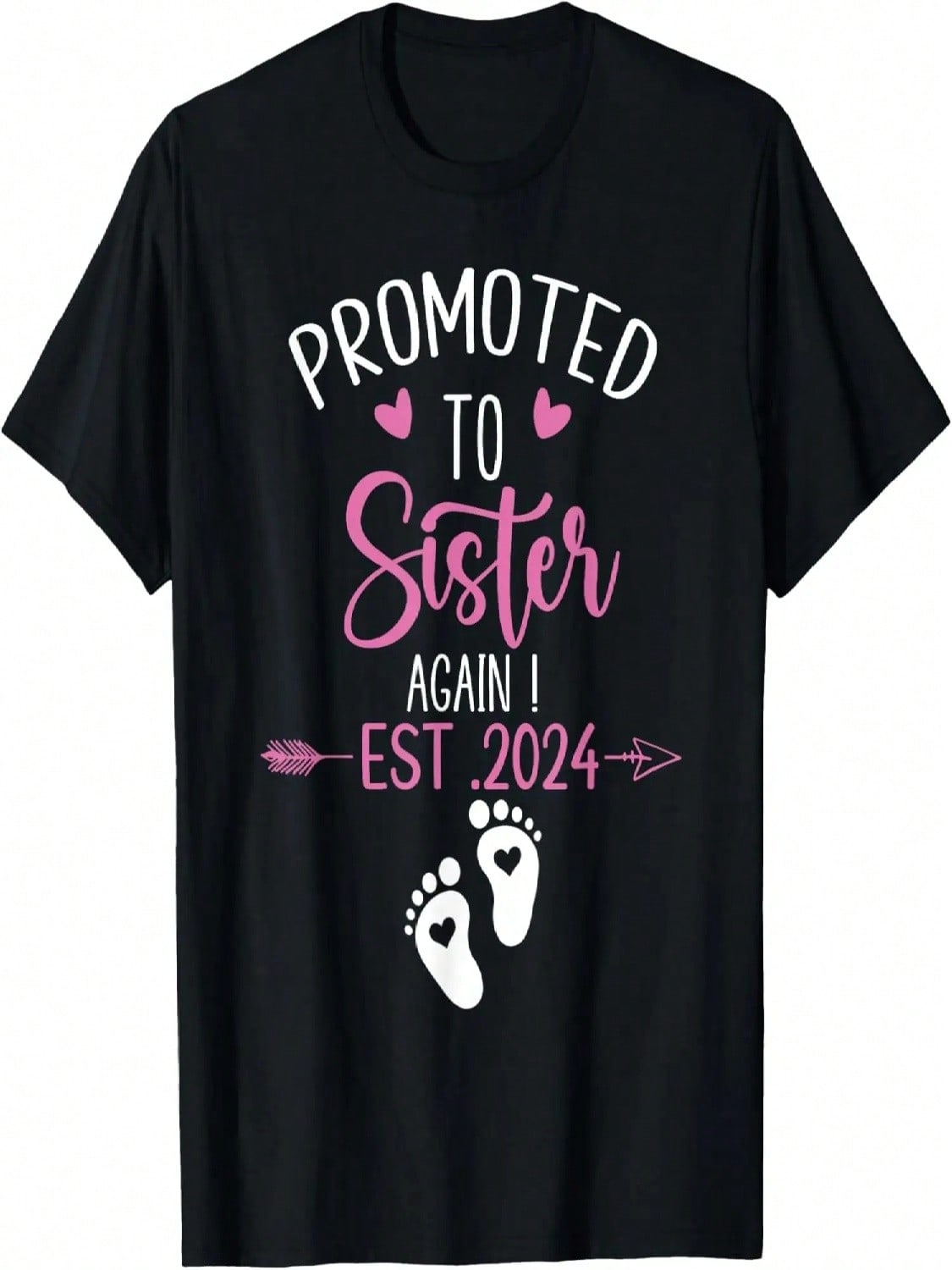 Promoted To Sister 2024 Again Big Sister Est 2024 Matching T-Shirt S разноцветный