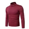 Fashion Men's Casual Slim Fit Basic Turtleneck Knitted Sweater High Collar Pullover Male Double Collar Autumn  Winter Tops