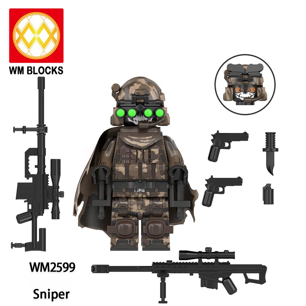 Special Forces Mini Bricks Action Figures Sniper Commando Scout Building Blocks Dolls Toys for Children WM6168