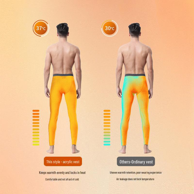 Super Soft Seamless Men's Thermal Pants - Plush Velvet & Thick Silk Wool, Perfect for Autumn & Winter