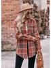 Women's 2024 Oversize Loose Plaid Shirt - European & American Casual Autumn/Winter Fashion