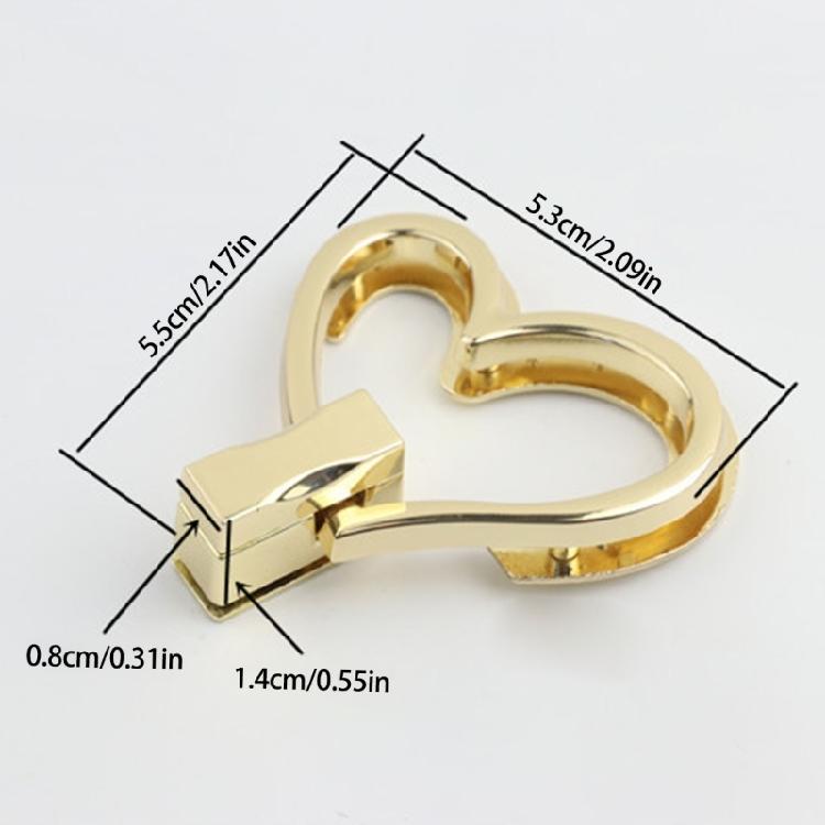 Bag Closure Purse Lock Clasps Heart Shape Bag Lock Clasp Metal Turn Lock Buckles Hardware Bag Accessories