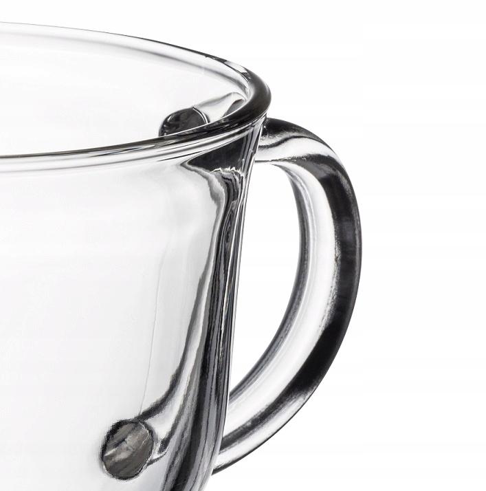 Vaso de té con asa, cristal grueso, 480 ml, Leo