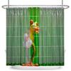 Funny Frog Cartoon Shower Curtain Sets Leaf Animal Creative Children Bathroom Decor Waterproof Fabric Home Hooks Bath Curtains