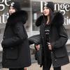 Winter Coat Thicken Parker Women's Warm Detachable Inner Down Cotton Jacket Female Loose Warm Hooded Parkas Overcoat
