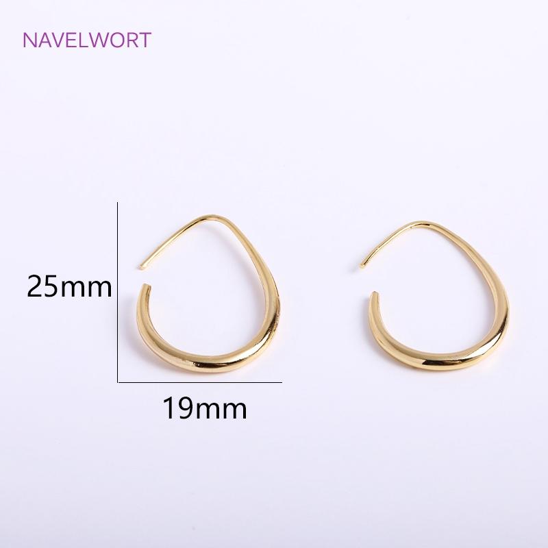 Trendy Gold Color Teardrop Earring Hooks,High Quality Brass Metal Ear Wire Hooks Fashion Jewelry For Women