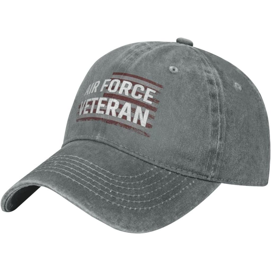 Air Force Veteran USA Flag Washed Baseball Cap Vintage Adjustable Dad Hat for Unisex Women