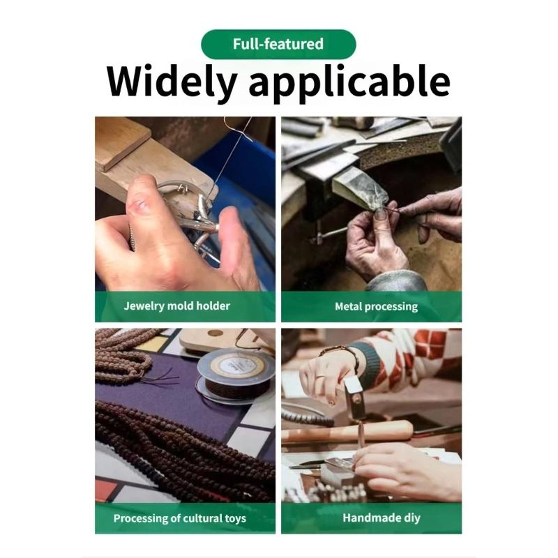 Sturdy Wood and Alloy Desktop Clamp Holder for Jewelry Crafting Gold Silver Processing Professional Tool