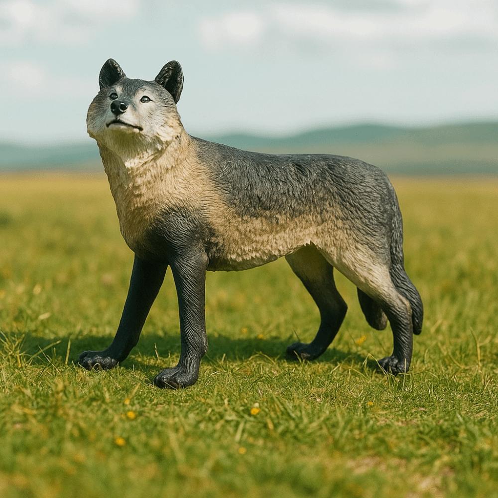 Plastic Simulated Solid Animal Model Shadow Wolf Warcraft Mythical Series Toys  Desk Decor