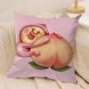 Cartoon Peach Print Cushion Cover, All-Season Universal & Removable Washable, Home Sofa Pillowcase