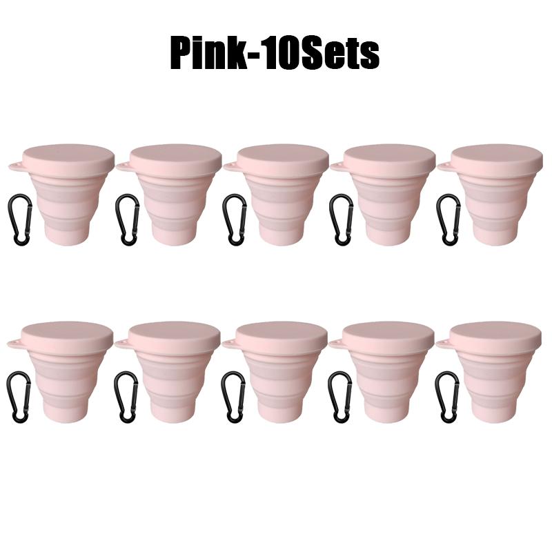180 ml Klappbecher, Mini-Einziehbecher, Silikon, tragbare Teetasse, Outdoor-Reise-Kaffee-Teleskop-Trinkbecher mit Deckel