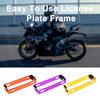 Universal Motorcycle License Plate Frame Adjustable Motorcycle Retrofit License Plate Rack Aluminum Alloy License Plate Bracket Motorcycle Accessories