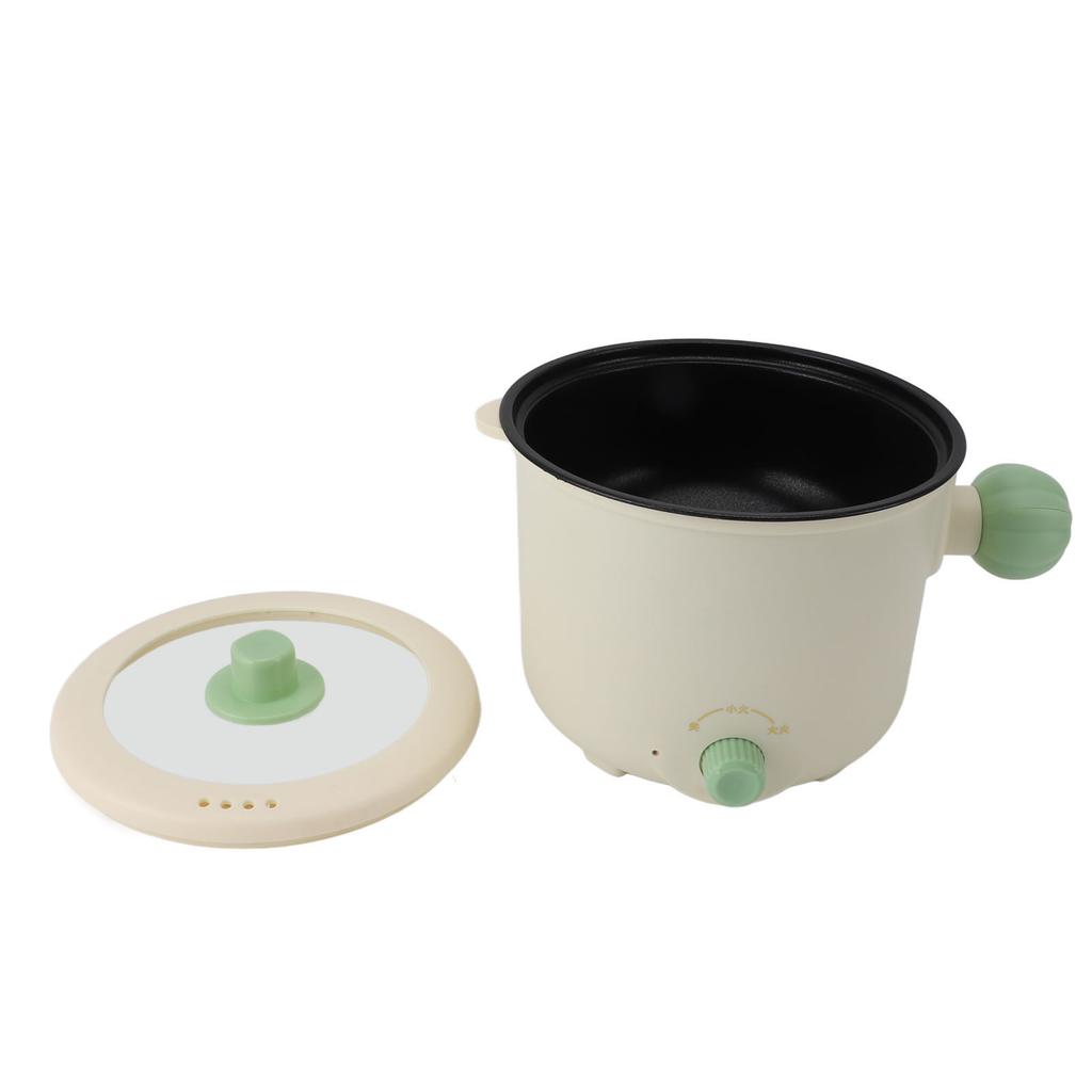 Electric Cooking Pot Multifunctional Non Stick Portable Mini Electric Hot Pot for Kitchen Dorm 1.8L EU Plug 220V