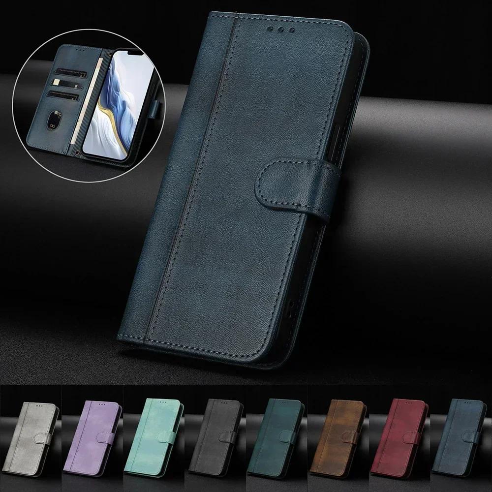 Retro Leather Phone Wallet Case For OPPO Reno 4 Lite 4F 5F 5 5Z 6 Lite 7 7Z 8 Z 8Z 8T 9 10 13 Pro 13F F Protective Stand Cover