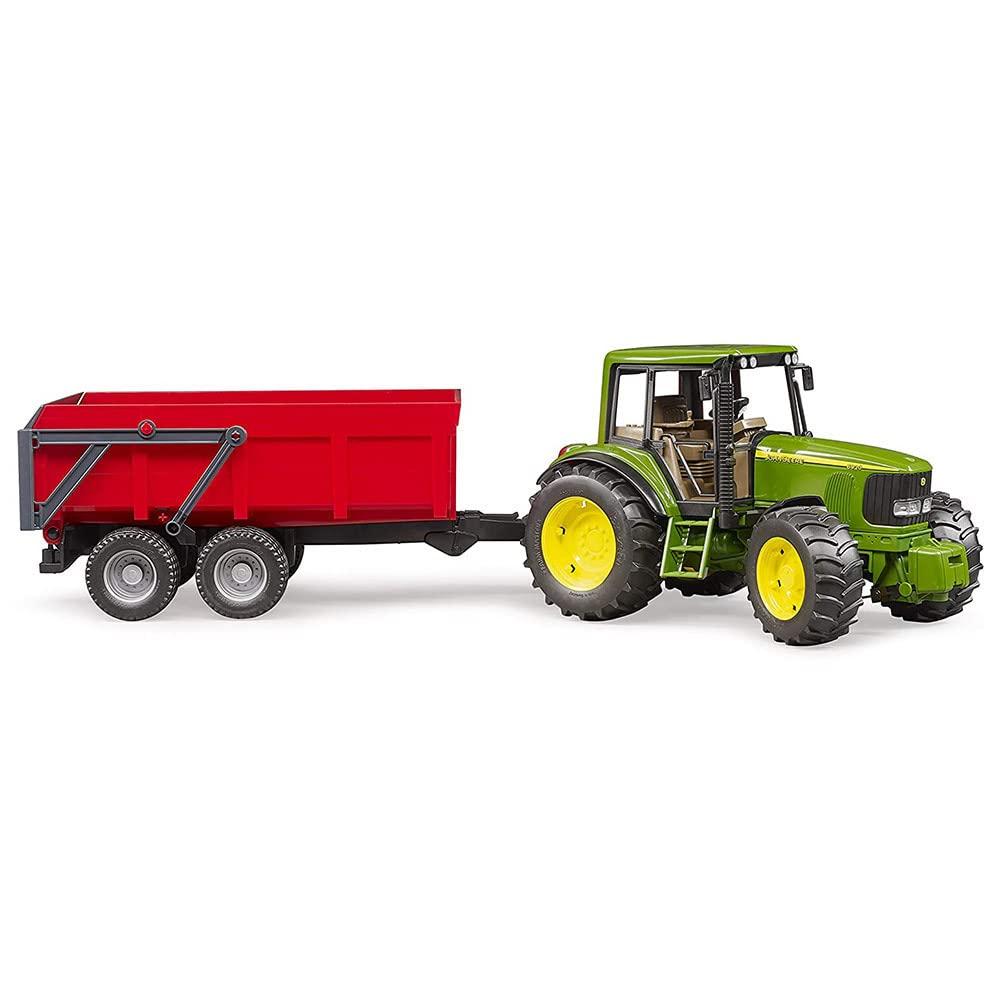BRUDER JD6920 Tractor & Tipping Trailer (Red) BR02057