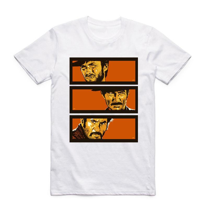 2019 S-XXX Men Print The Good,The Bad And The Ugly Classic T-shirt Short Sleeve O-Neck Summer Human's Face T Shirt Homme Tshirt