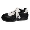 Retro German training shoes women's 2025 new color matching lace-up round head casual sports board shoes versatile height-increasing Forrest Gump sho
