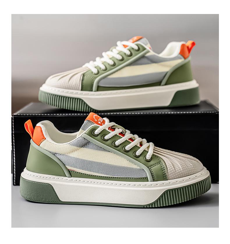 Men's Autumn Height-Increasing Skate Shoes - Breathable, Thick Sole, Korean Style, Versatile Casual Sneakers for Teens