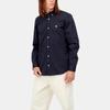 Carhartt WIP Solid Color Logo Embroidered Single-Breasted Shirt Men shirts Dark-Blue I0233390COXX