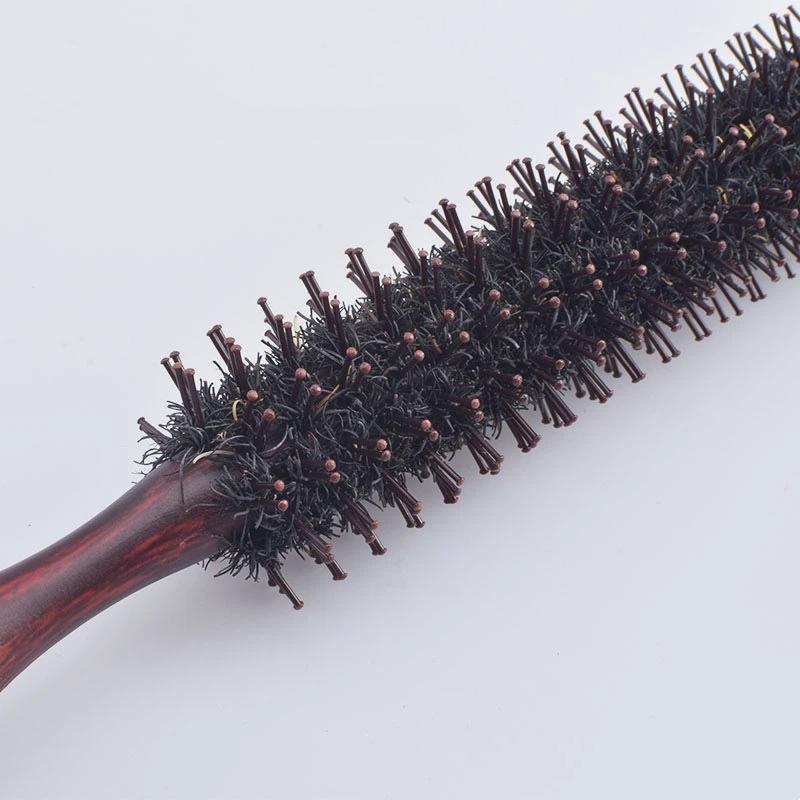 Small Round Hair Brush for Bangs & Curls - Root Lifter Air Bang & Curling Styling Tool, Professional Salon Volumizing & Smoothing Comb