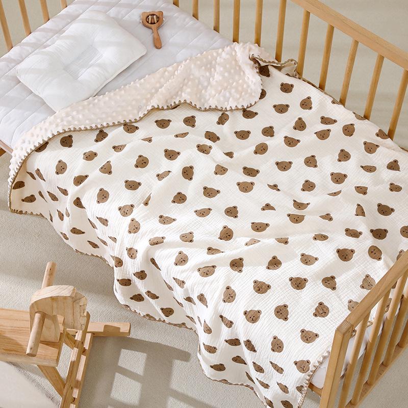 Bean Blanket: Pure Cotton Soft Gauze Baby Towel & Swaddle Quilt for Newborns and Children - Spring/Summer.