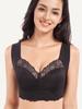 Sexy Large Size Underwear Female Sense of Lace Thin Section Without Steel Ring Undershirt Type Increased Sports Sleep Polymerization Bra