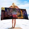 Quick Dry Beach Towel,Library Bookcase Printed Microfiber Lightweight Bath Towels Super Absorbent for Pool Towels Kids & Adults