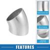 A ABSOPRO 45 Degree Steel Exhaust Elbow Pipe Bend Tube Durable 32mm OD Modified