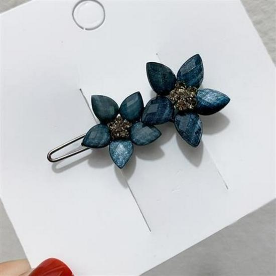 Simple Leaf Five-Petal Flower Hair Clip - Stylish European & American Barrette Frog Buckle
