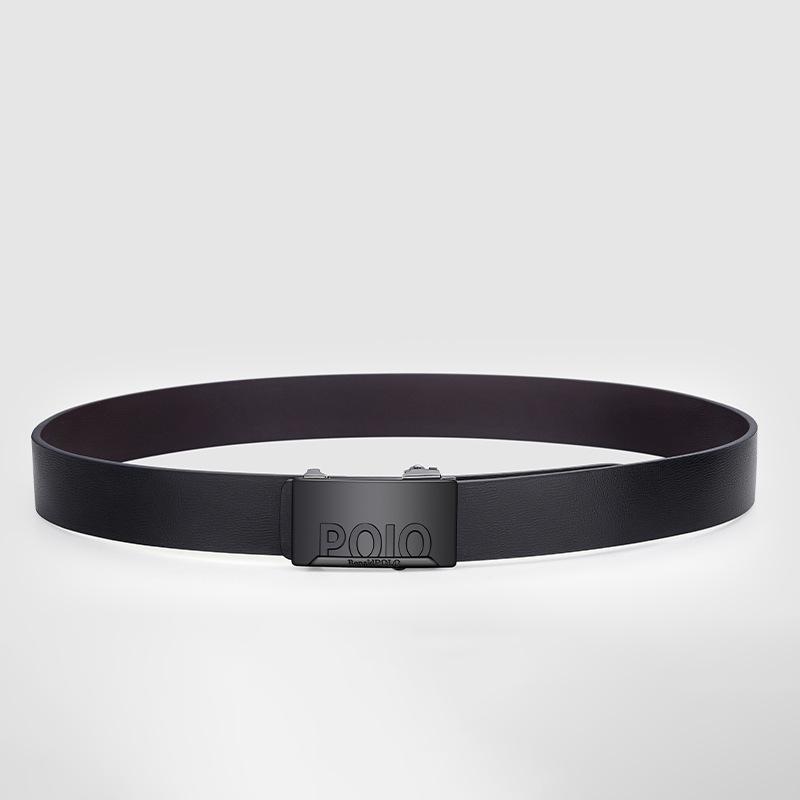 Platinumstone Men's Genuine Leather Belt - Automatic Buckle, Business Casual, in Stock.
