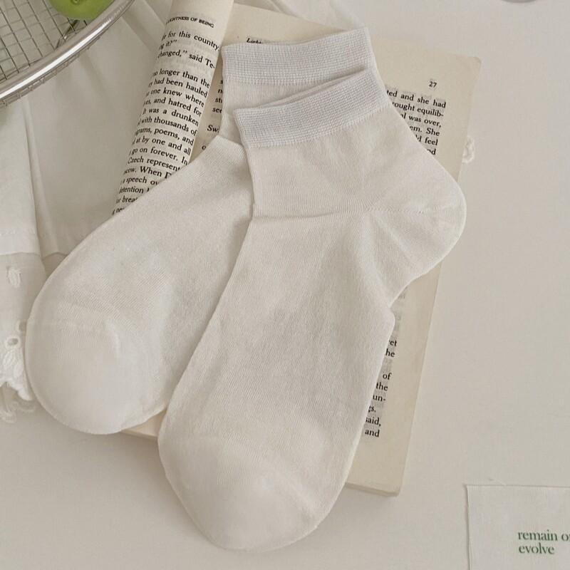 Maulbeerseide Socken Damen Sommer Dünn Atmungsaktiv Und Kühl Basic Socken Weich Wachsig Schweißabsorbierend Einfarbig Knochenlos Kurze Socken