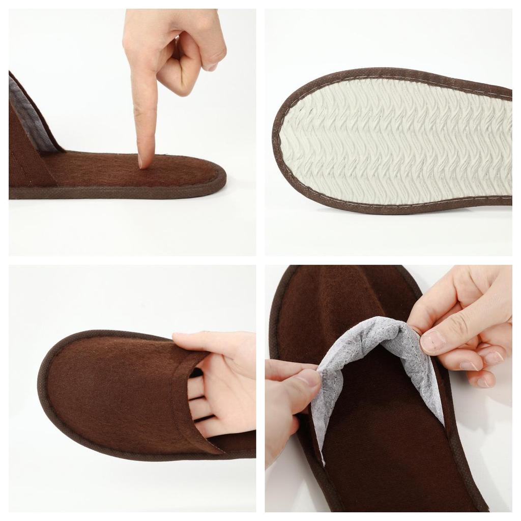 Star Hotel Homestay Disposable Linen Slippers for Beauty Salon, Home, Travel & Outdoor Use