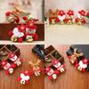 Whimsical Christmas Decorations With Soft Fabric Gold Bell Santa Snowman And Reindeer Charm