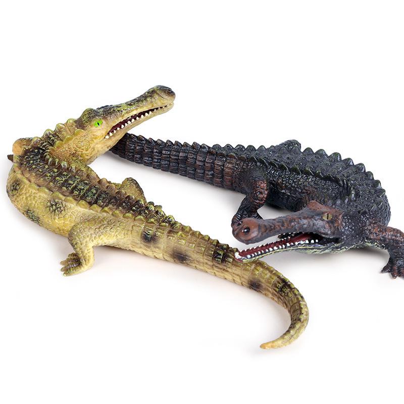 Crocodile Animal Model Toy: Caiman, Gharial, Nile Crocodile, Wild Boar, Deinosuchus - Kids' Educational Ornament