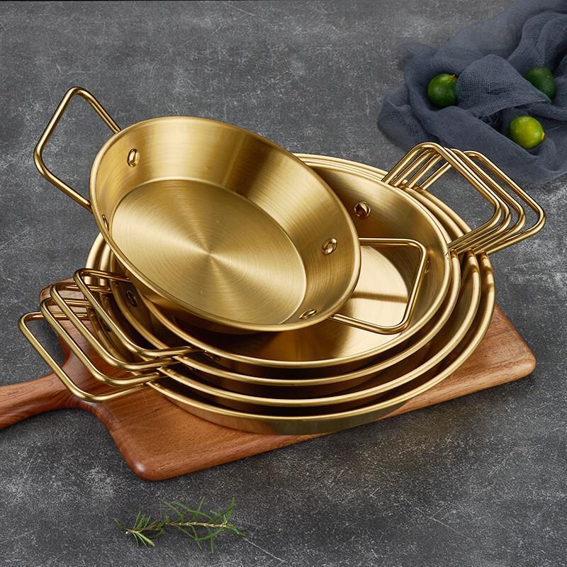 Stainless Steel Double-Handle Seafood Serving Plate