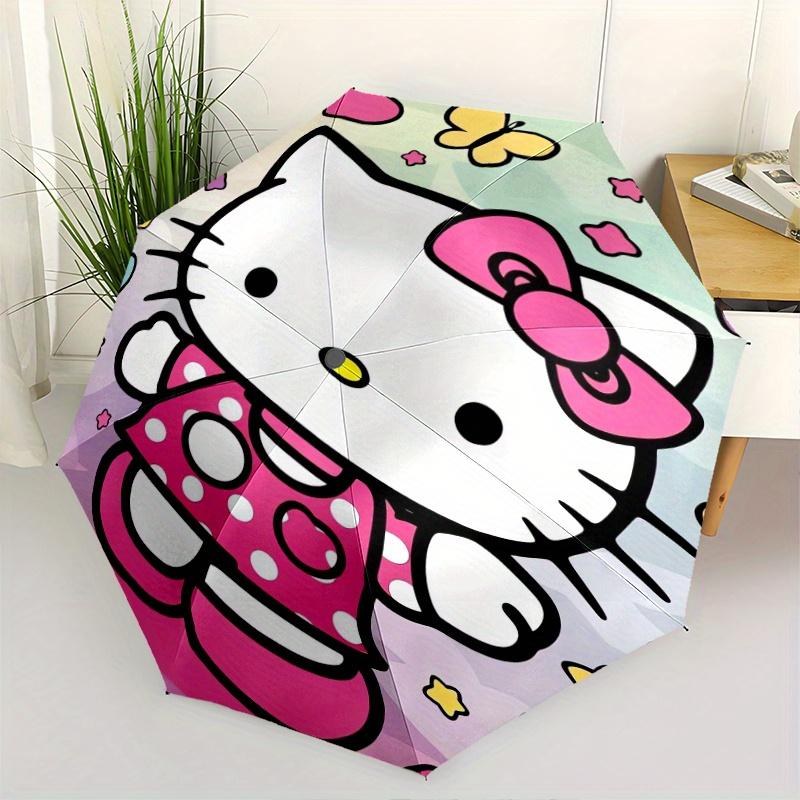 

Hello Kitty & Butterfly Automatic Folding Cartoon Umbrella - 3 Folding Design, Vivid Cartoon Pattern, Suitable for Outdoor Activities, A Gift for Fans