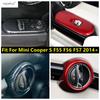 Armrest Window Glass Lift Switch Button Panel / Handle Bowl Cover Trim Red Accessories For Mini Cooper S F55 F56 F57 2014 -