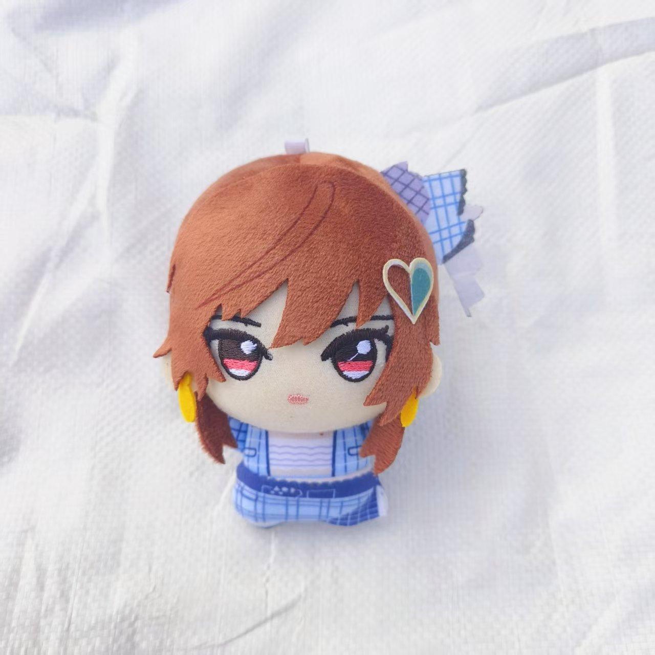 10cm School Idol Master Plush Cartoon Anime Plushie Ume Hanami Hiro Shinosawa Stuffed Figure Model Room Decor Toys Doll Kid Gift 10cm